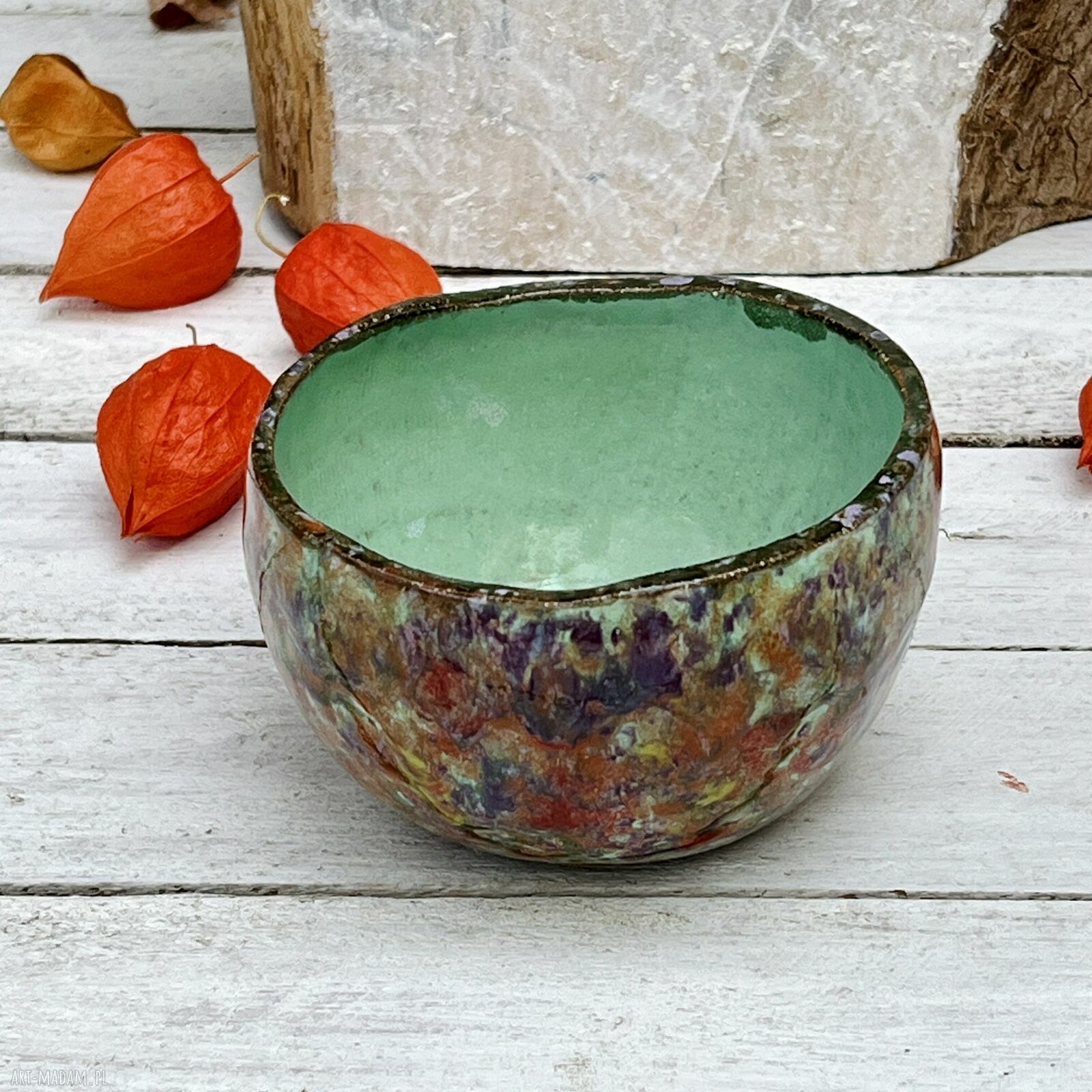 Czarka do matchy 400 ml - ręcznie robiona miseczka ceramiczna