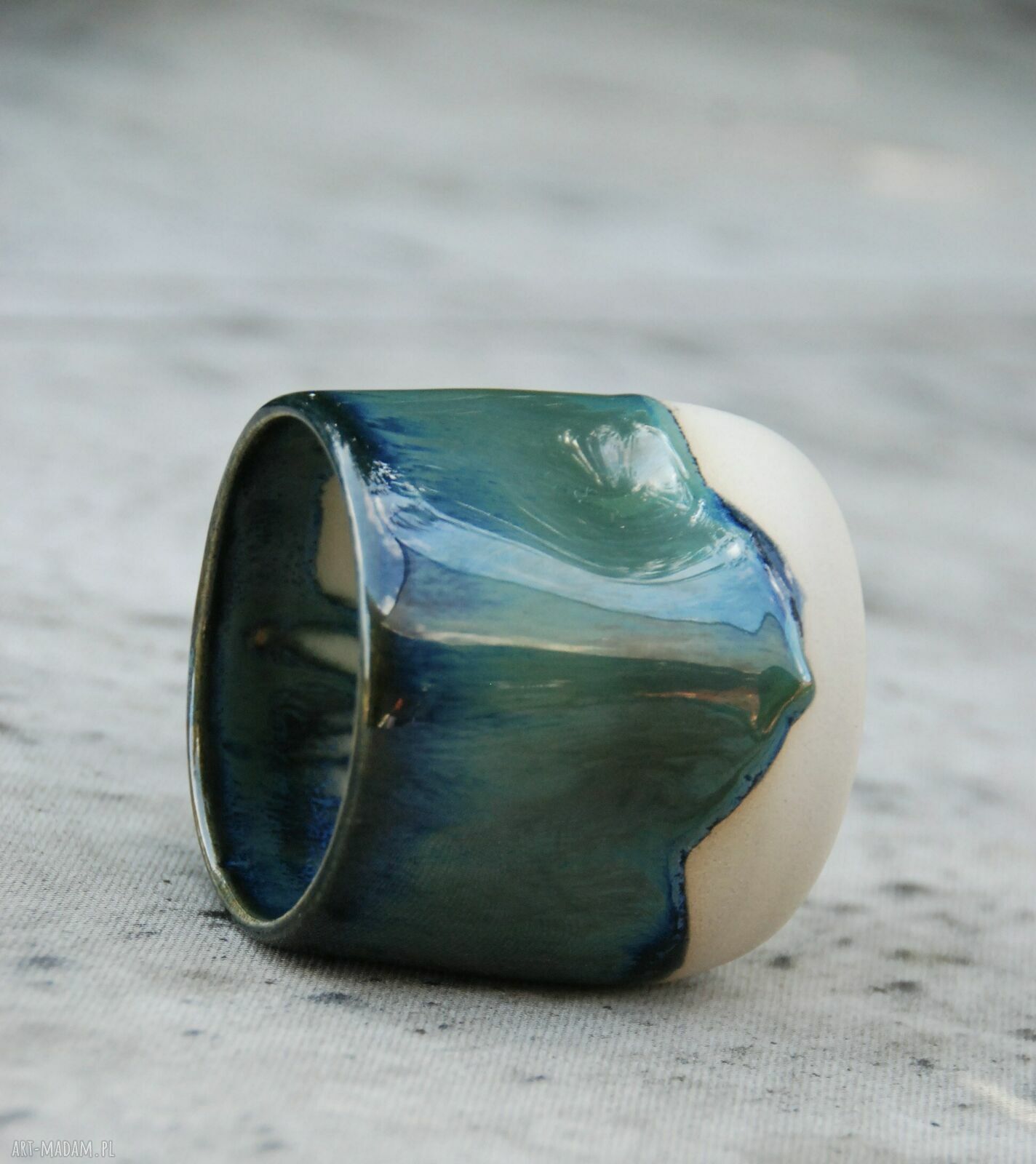 Czarka ceramiczna Krzywa 200 ml - unikatowa ceramika handmade