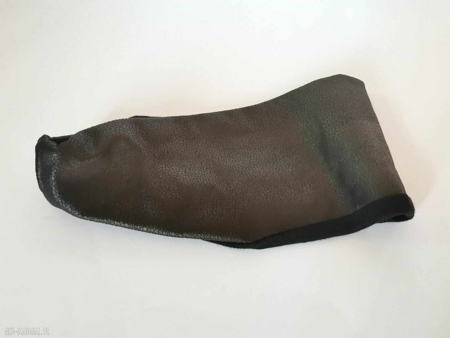 Opaska czarna skóropodobna - folk i rower, uniwersalna
