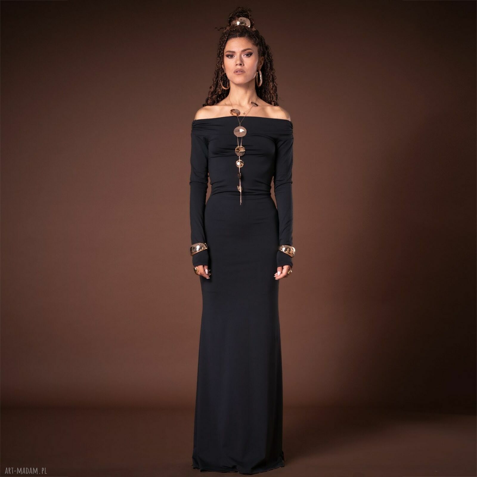 Czarna suknia maxi Julia Maxi Black - elegancka i dopasowana