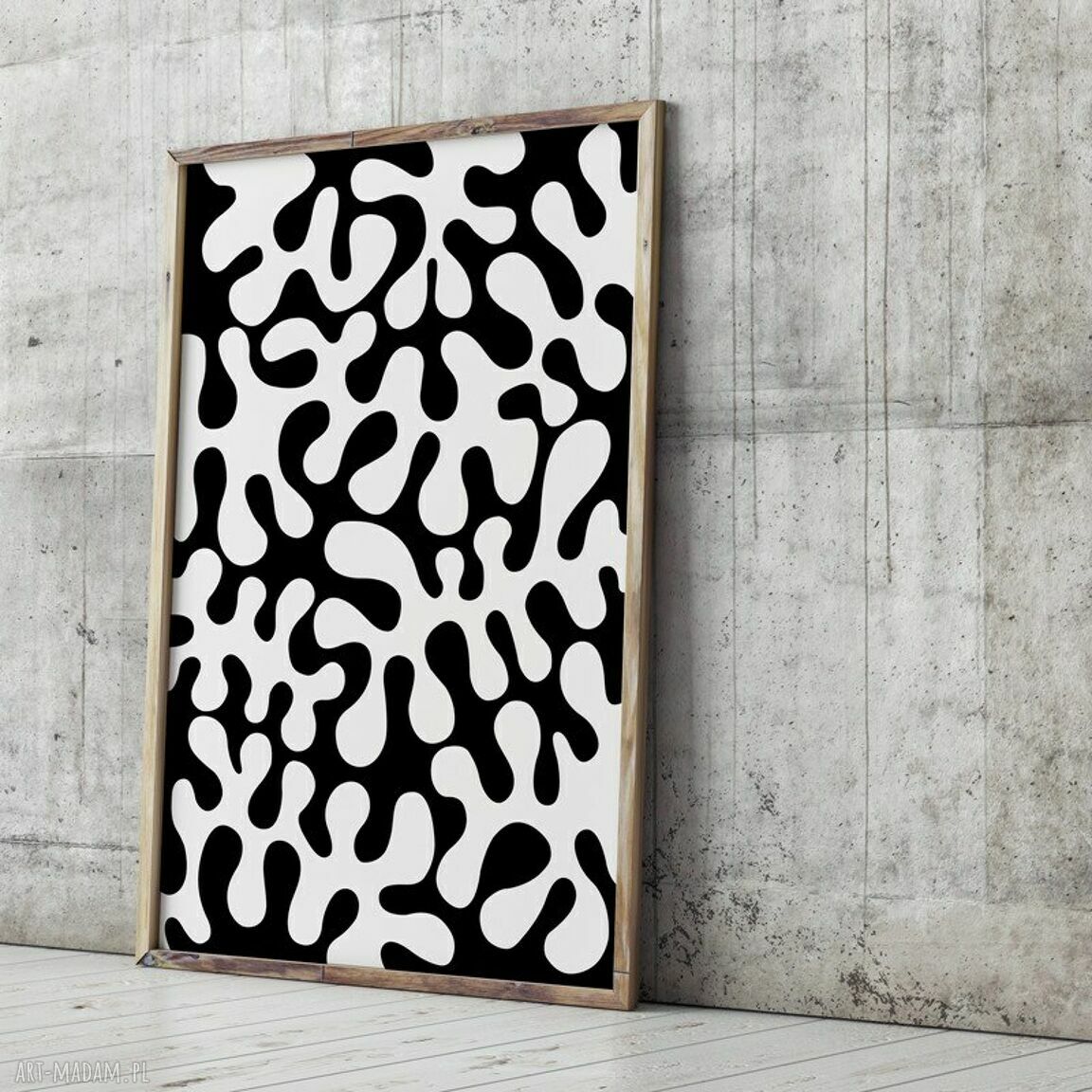 Czarno-biała abstrakcja - plakat 40x50 cm Hogstudio