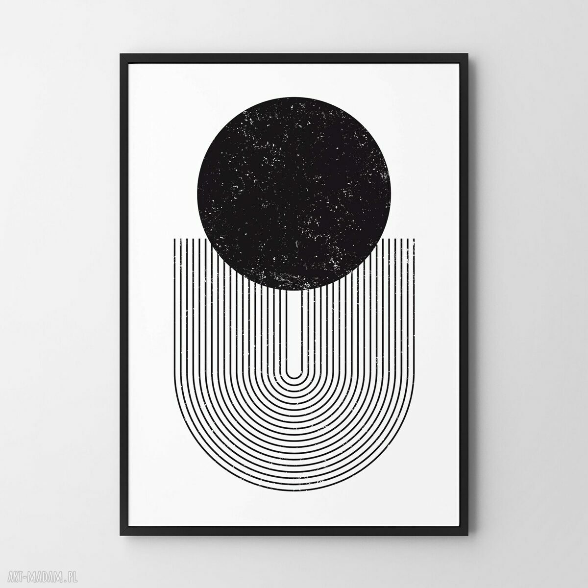 Plakat czarno-biała geometria Hogstudio - format 50x70 cm B2