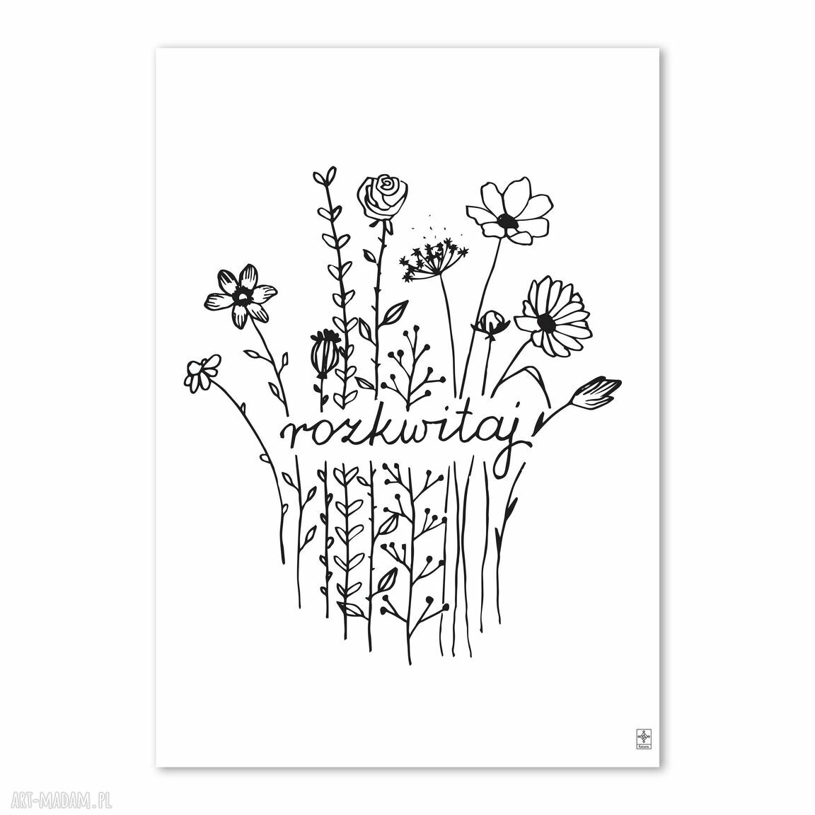 Plakat czarno-biały line art 30x40 cm GC -19 -046