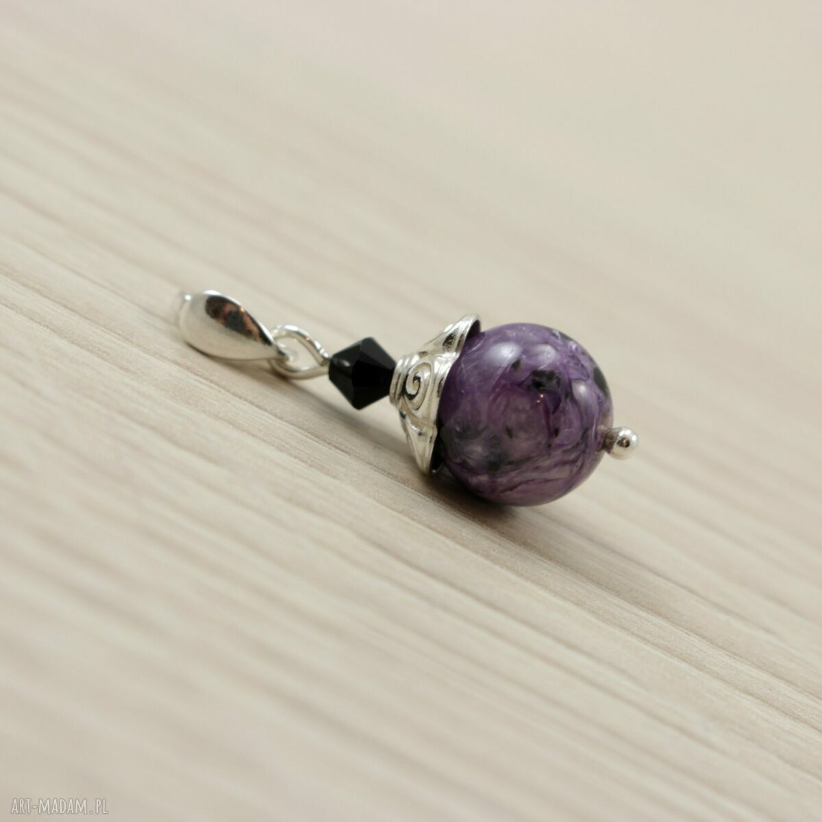 Czaroit Swarovski i srebro 925 - wisiorek 2718