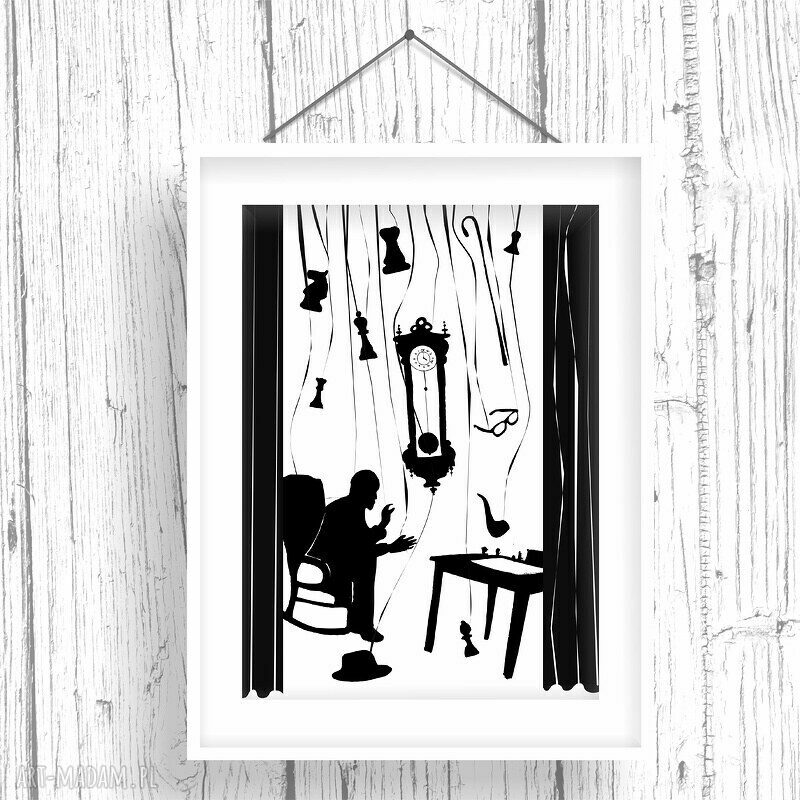 Czas... plakat 100x70 cm B1 czarnobiałe