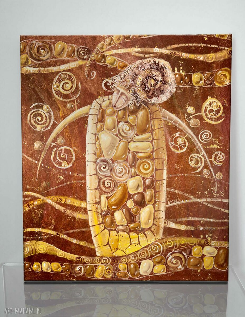 Czas na naradę - obraz giclee na płótnie, anioł z serduszkiem
