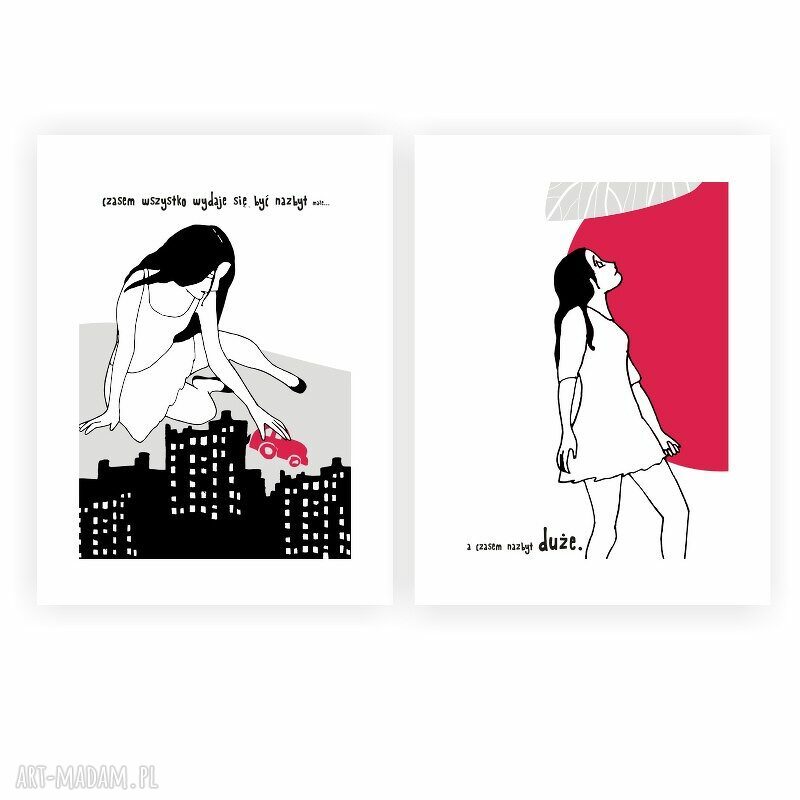 Czasem wszystko... dwie ilustracje A4 - poetycki komplet