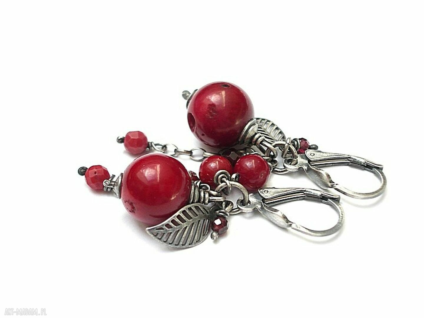 kolczyki: Czeresienki kolczyki HandMade