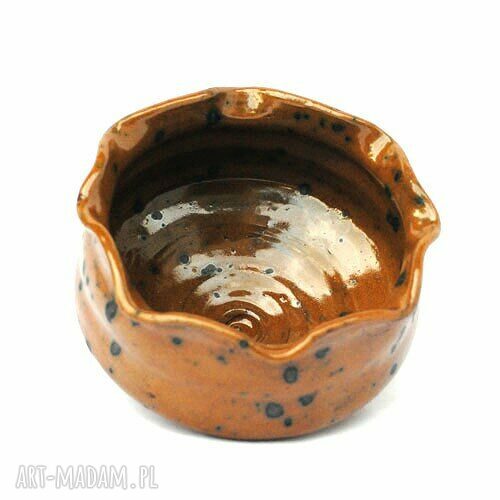 Czereśniówka - ceramiczna miseczka handmade z pofalowanym brzegiem jak kwiat