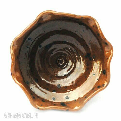 Czereśniówka - ceramiczna miseczka handmade z pofalowanym brzegiem jak kwiat