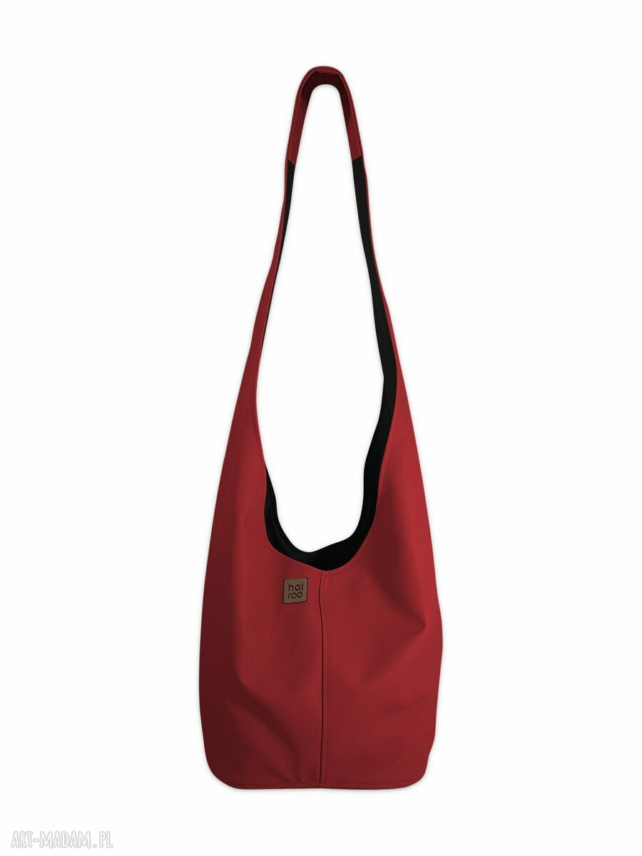 Czerwona torba hobo boho Long Boogi Bag - do noszenia przez ramię