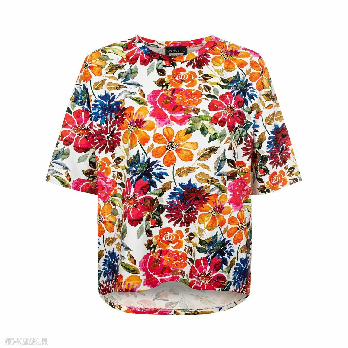Bluzka shirt kwietna łąka kolorowe kwiatki koszulka lato