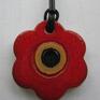 handmade naszyjniki red flower