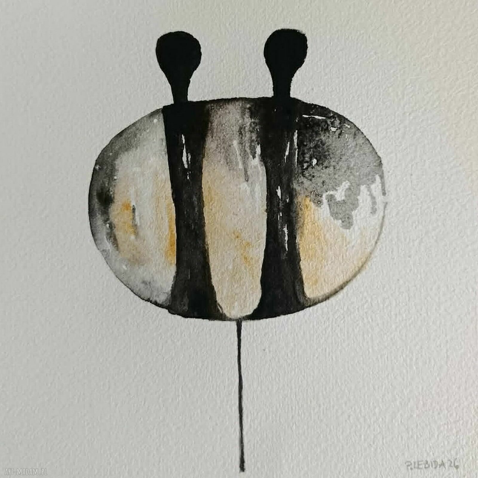 Cztery postacie - oryginalny komplet akwarel 20x20 Paulina Lebida