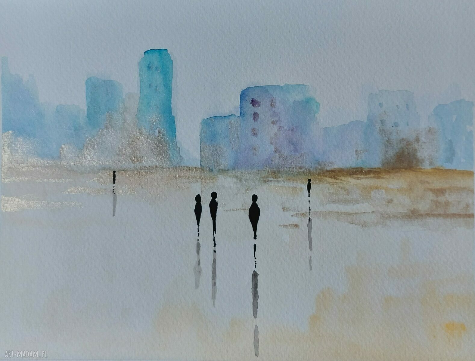 Cztery akwarele „Postacie” - zestaw 24x18 cm (fantastyka)