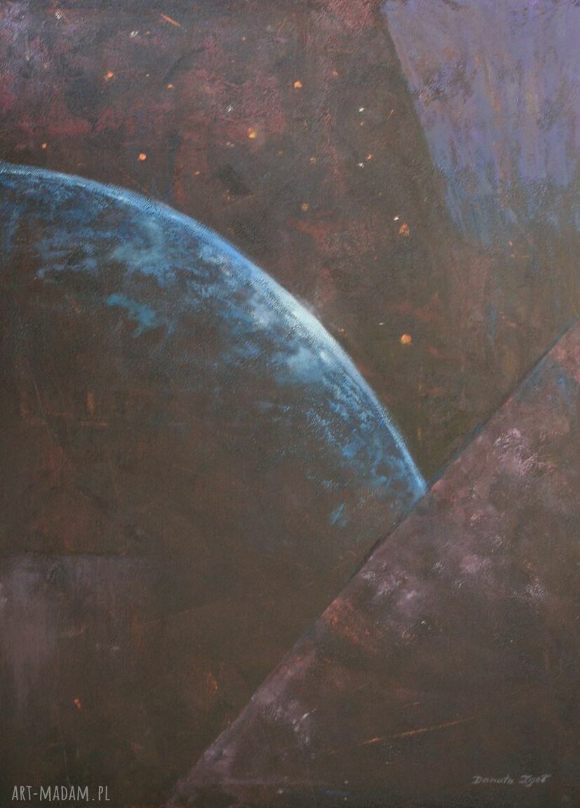 Czwarty wymiar - olej na płótnie 80 x 60 cm (kosmos abstrakcja)