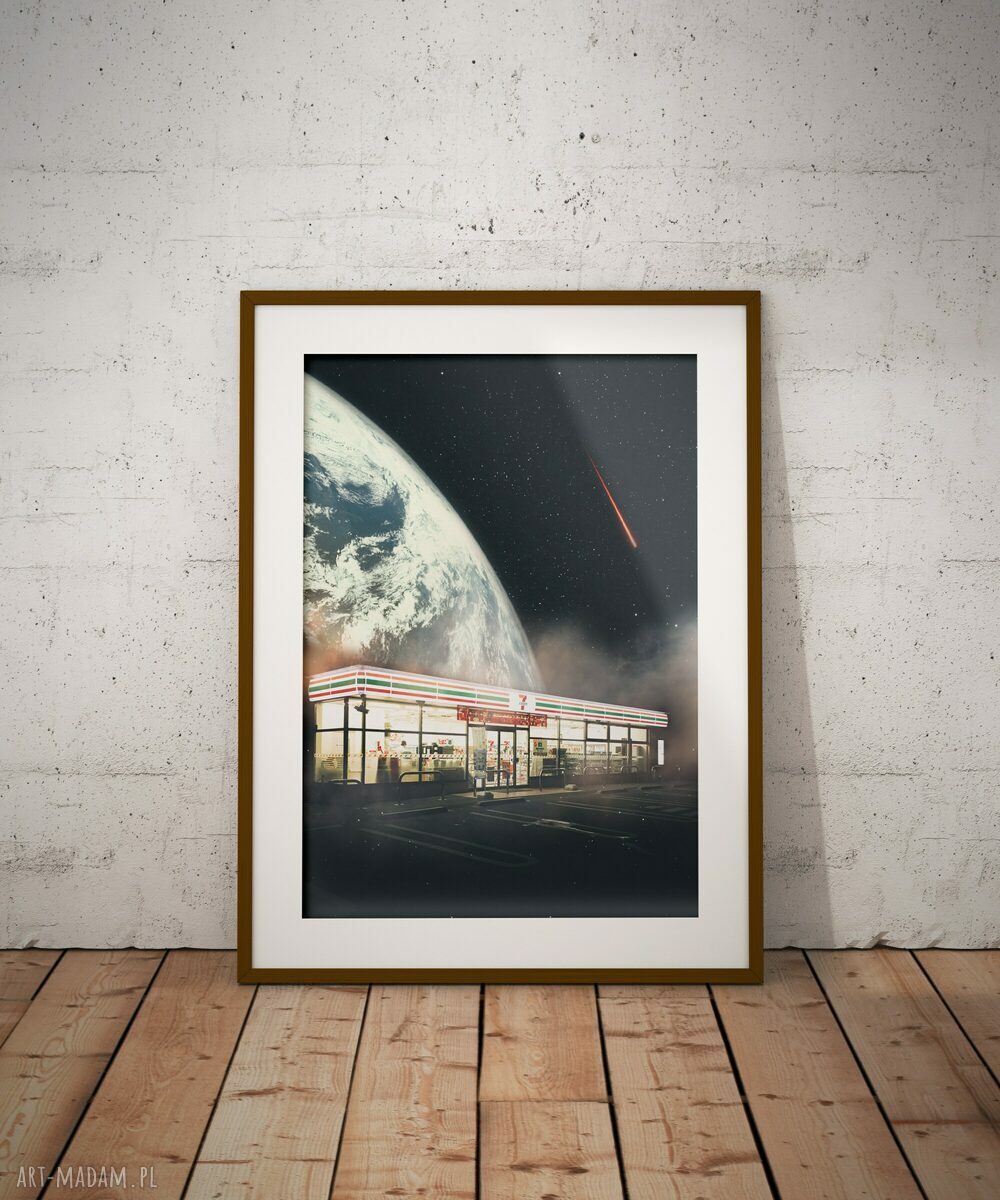 Plakat „Czynne całodobowo” - kolaż Fine Art - A3