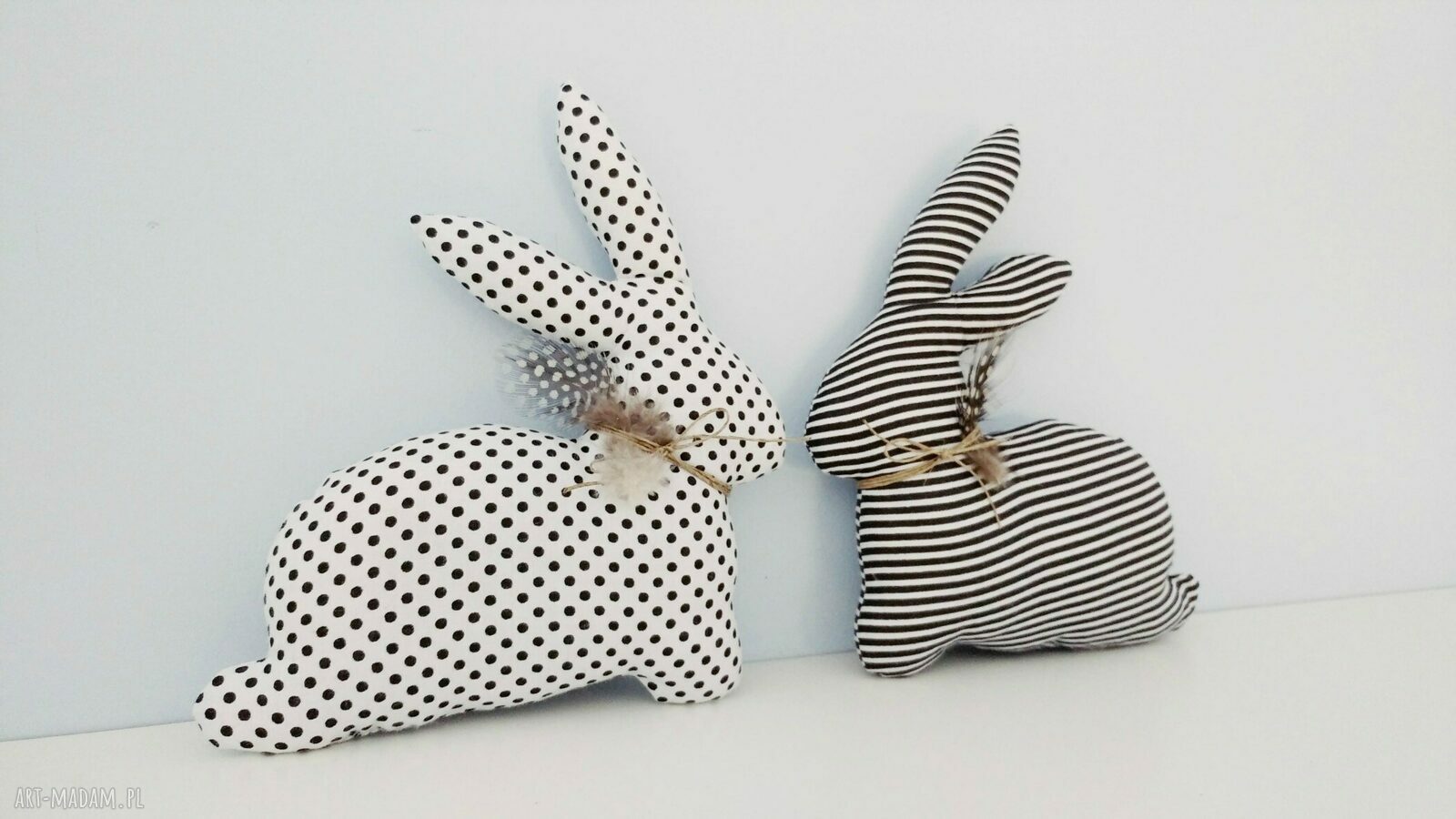 Daisy i Oskar zakochane zajączki wielkanocne handmade