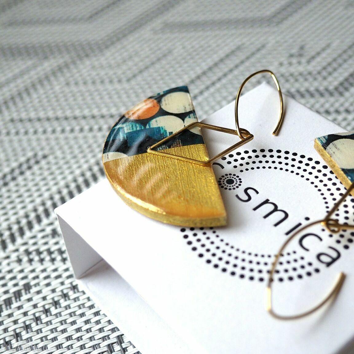 Kolczyki Dama GOLDEANO ze srebrem pozłacanym - autorskie handmade