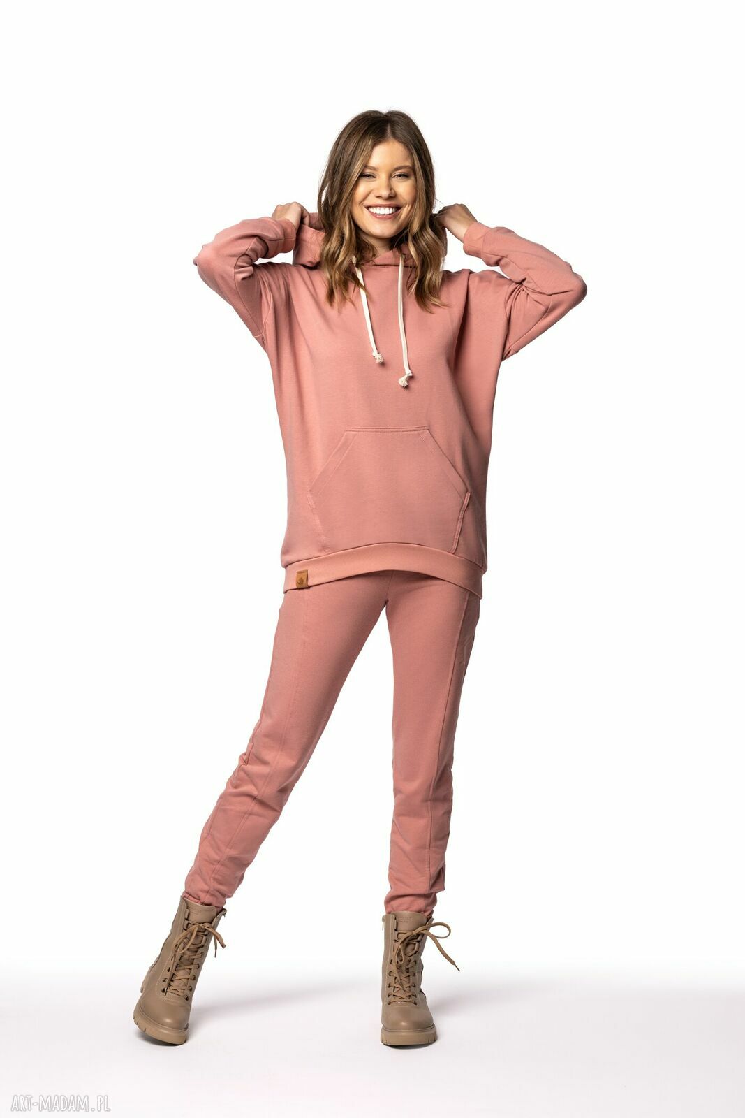 Bluza damska Tea Rose - ręcznie szyta w slow fashion z biobawełny GOTS