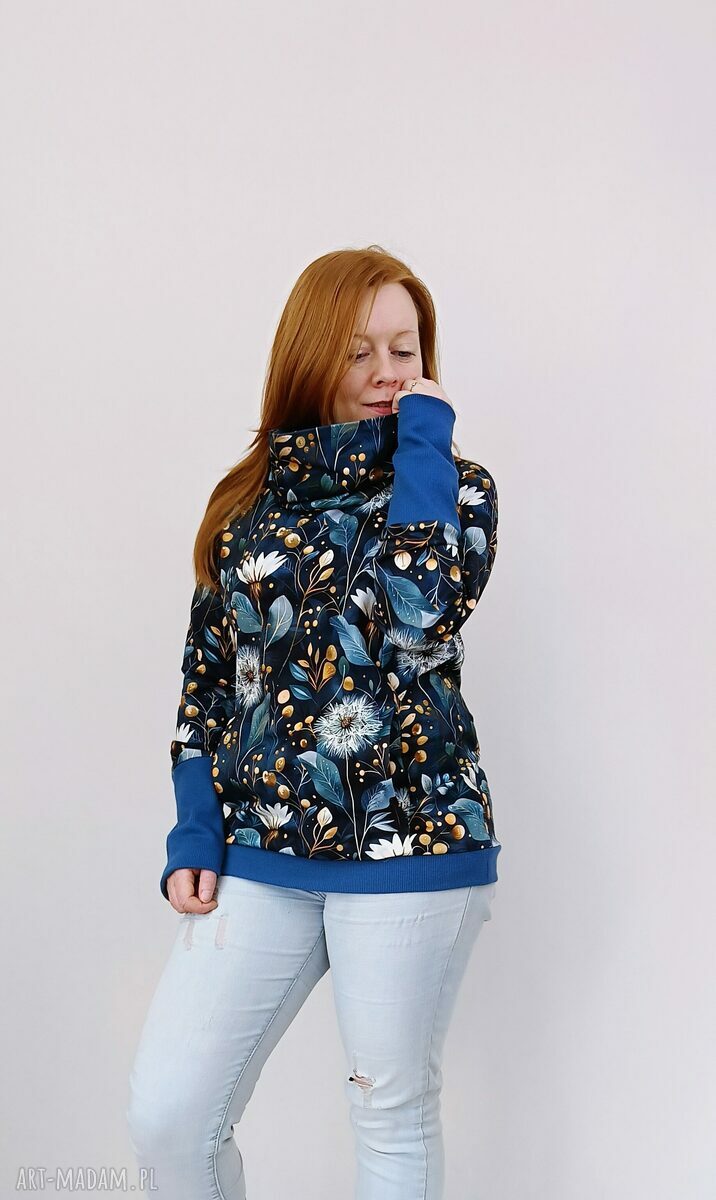 Bluza damska z kominem Dmuchawce - na wiosnę