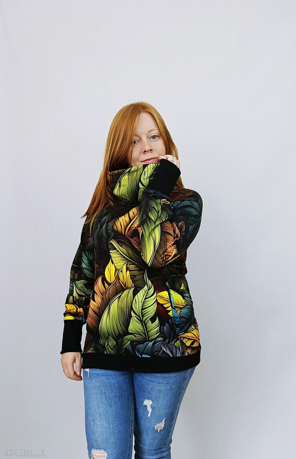 Bluza damska z kominem Immerse of Autumn - na jesień