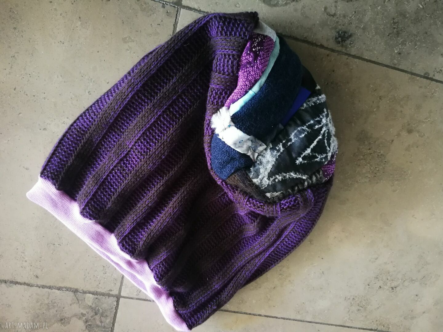 Czapka damska Smerfetka na podszewce - miękka, lekko rozciągliwa, obwód uniwersalny