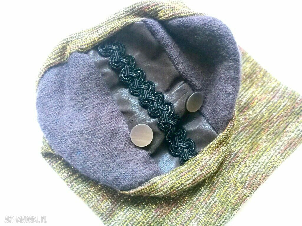 Czapka damska wiosenna na podszewce - boho folk, rozmiar uniwersalny