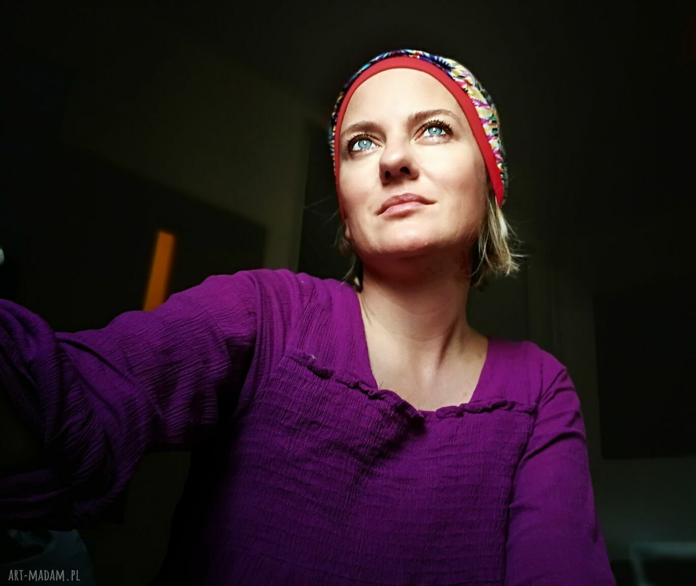 Czapka damska boho orientalna na podszewce - rozmiar uniwersalny