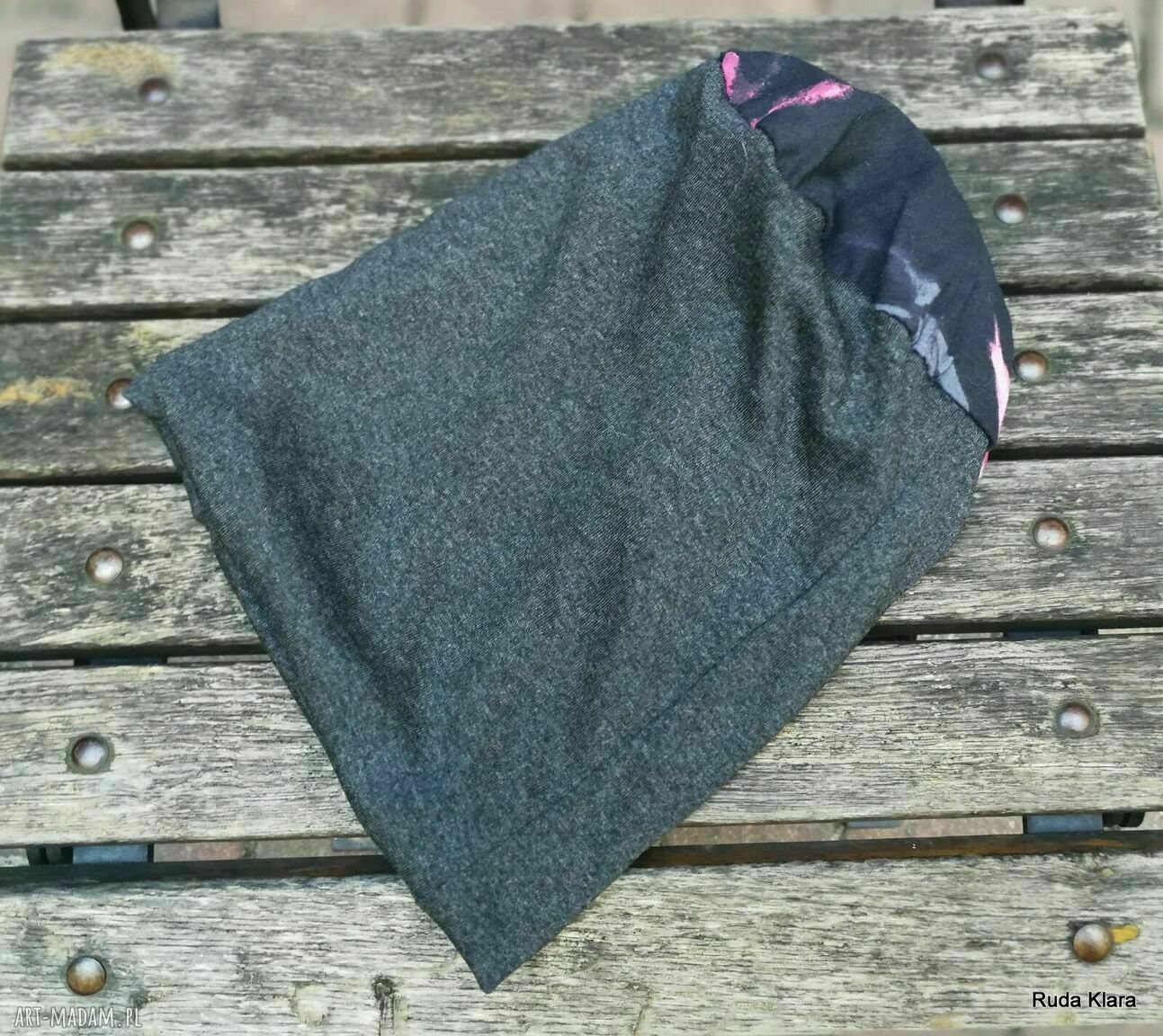 Kolorowa czapka damska Frida w stylu etno-boho na podszewce