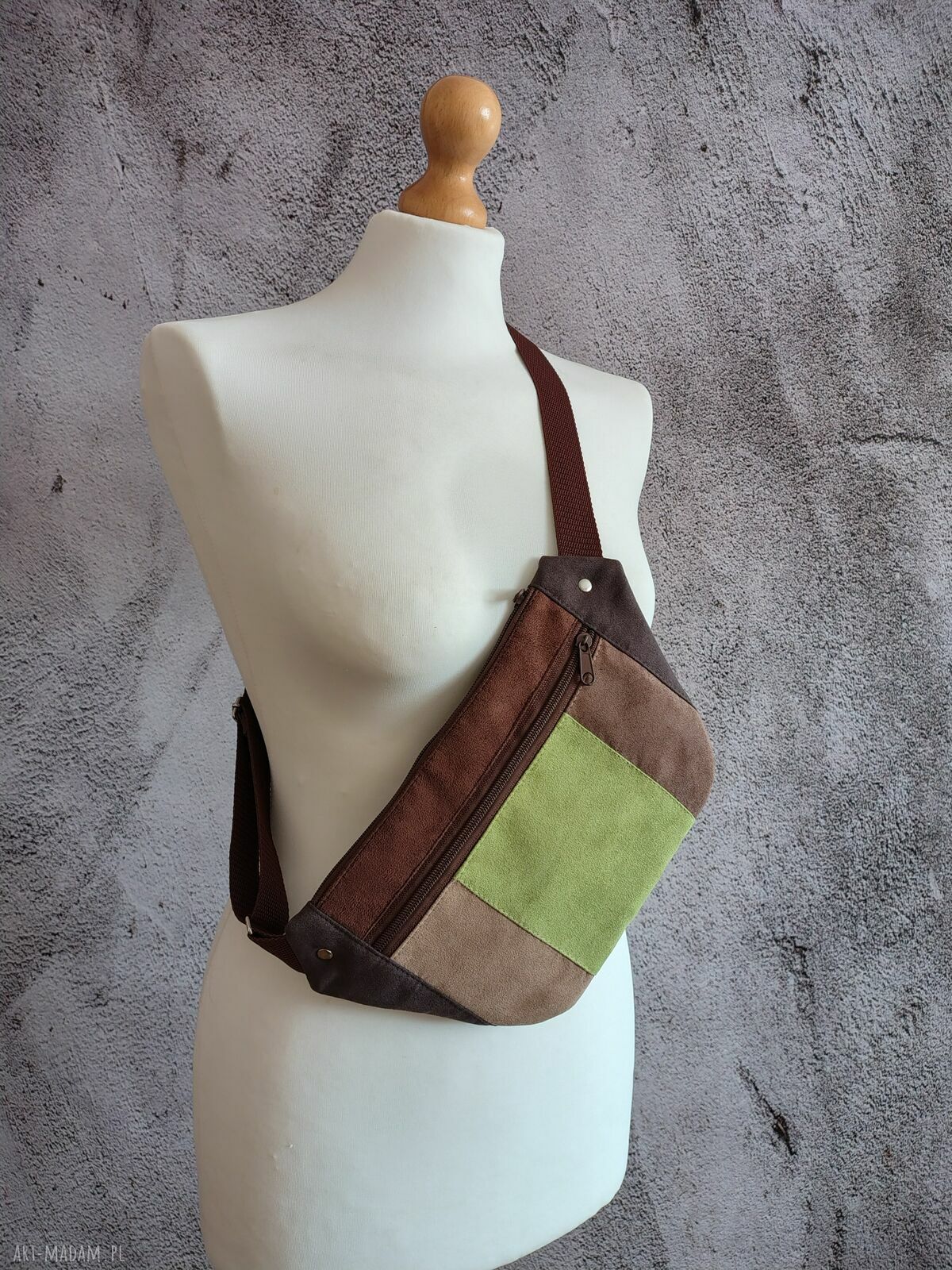 Damska mini nerko-torebka handmade - saszetka na rower