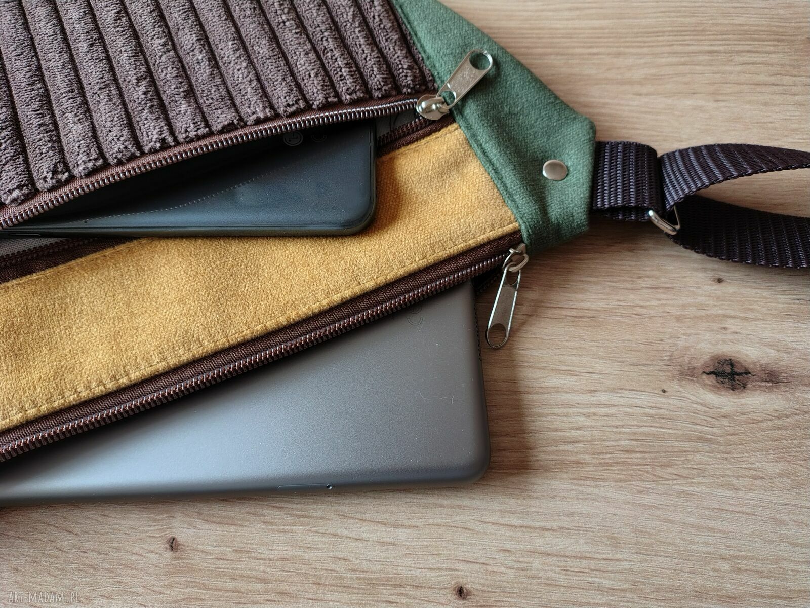 Damska nerko-torebka handmade z tkanin tapicerskich