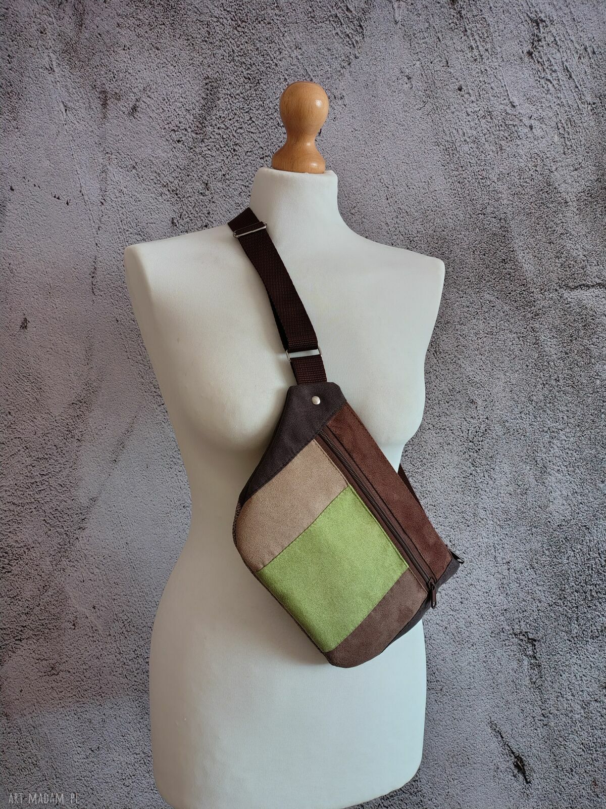 Damska mini nerko-torebka handmade - saszetka na rower