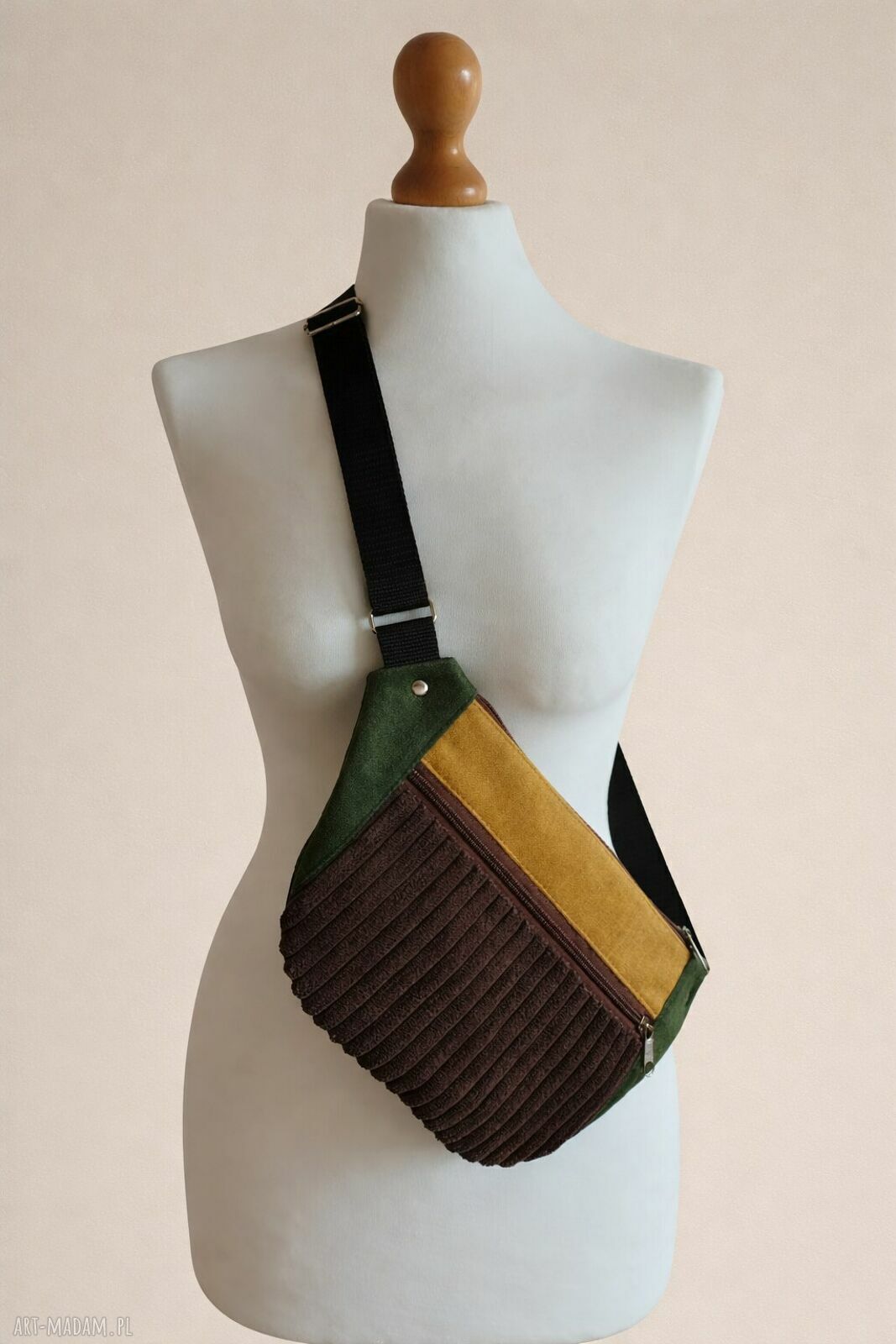 Damska nerko-torebka handmade z tkanin tapicerskich