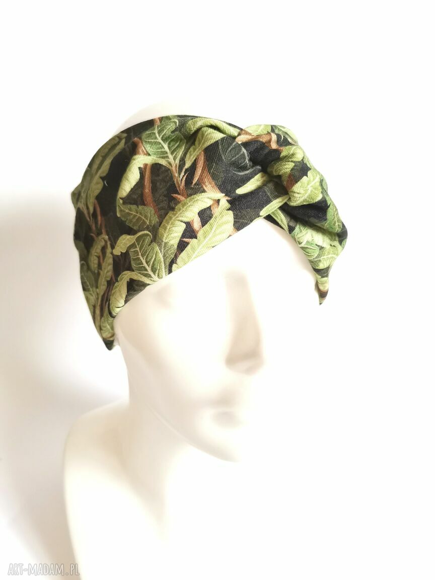 Kolorowa opaska turbanowa damska folk boho - rozmiar uniwersalny