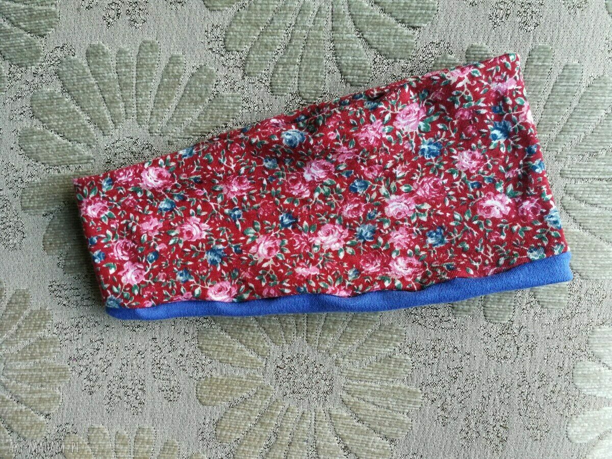 Opaska damska podwójna - szeroka 11 cm w stylu boho i etno