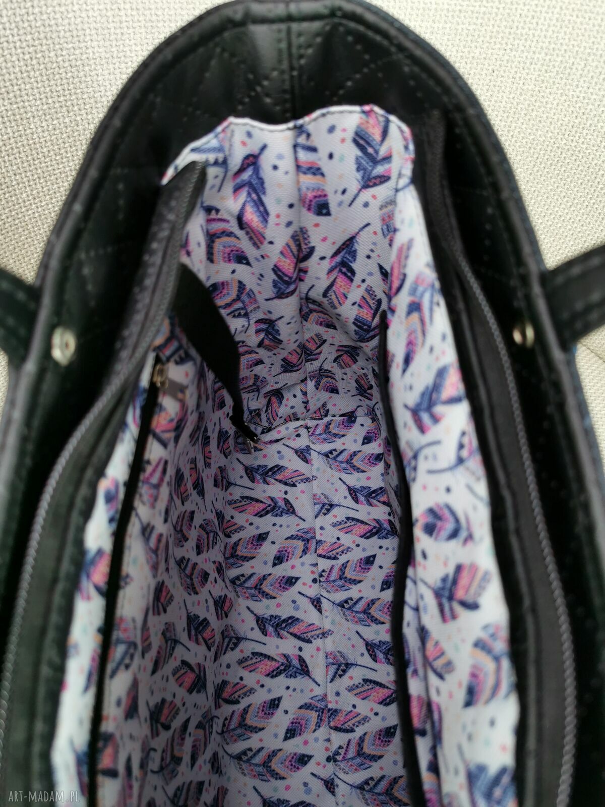 Torebka damska shopperka na ramię - motyw kota (A4)