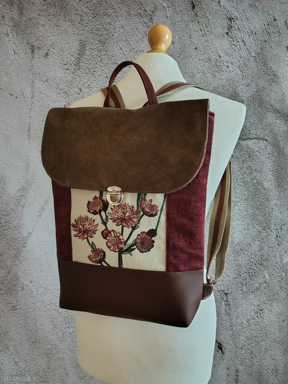 Damski plecak handmade na uczelnię i laptopa - Fabrykawis