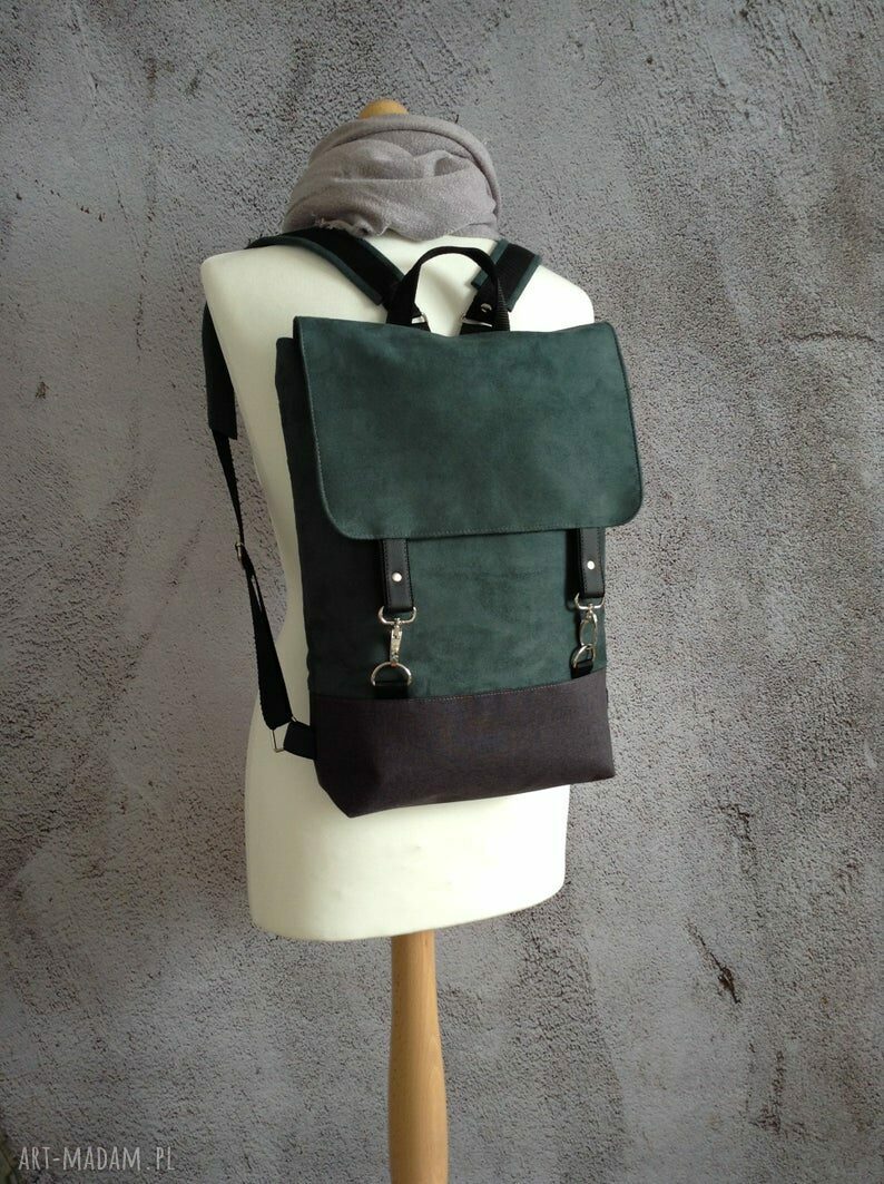 Damski plecak do pracy na laptopa - mini plecak A4, handmade