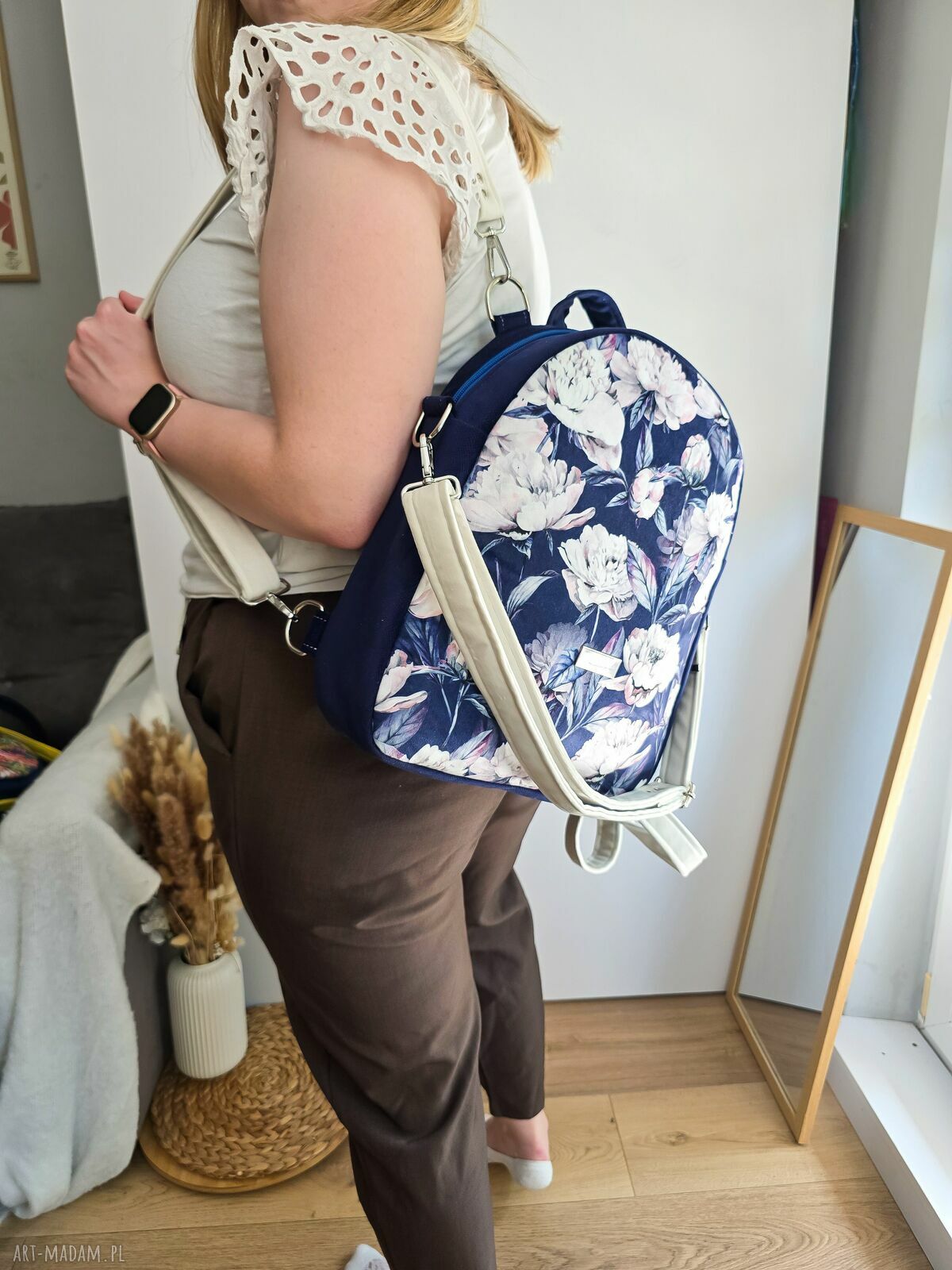Kolorowy plecak damski format A4 2w1