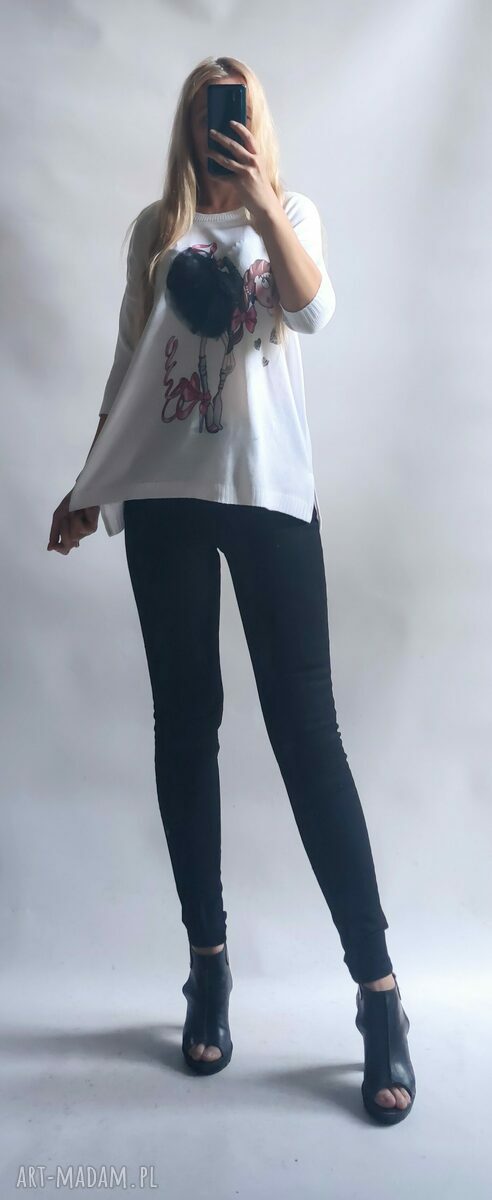 Sweter damski oversize handmade Bellafeltro