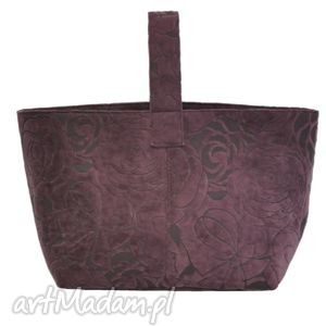 13-0008 fioletowa torebka damska do ręki shopper bag