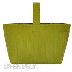 13-0013 zielona torebka damska do ręki shopper bag na zakupy