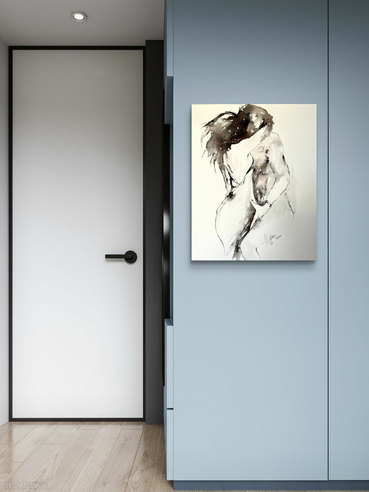 Dance - 60x80 cm: kobieca grafika nad łóżko do sypialni