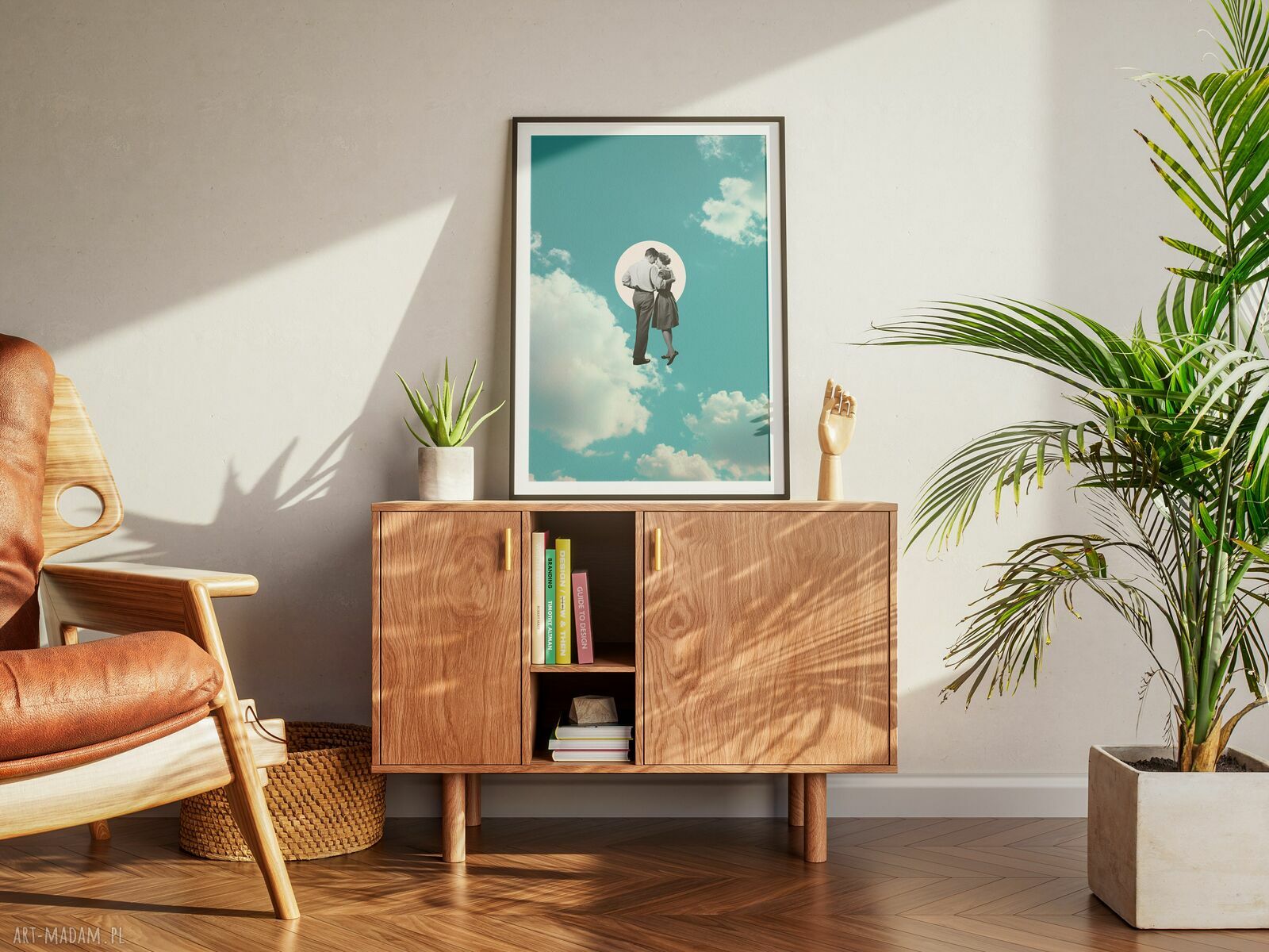 Plakat Zakochana Para - kolaż minimalistyczny 30x40 cm