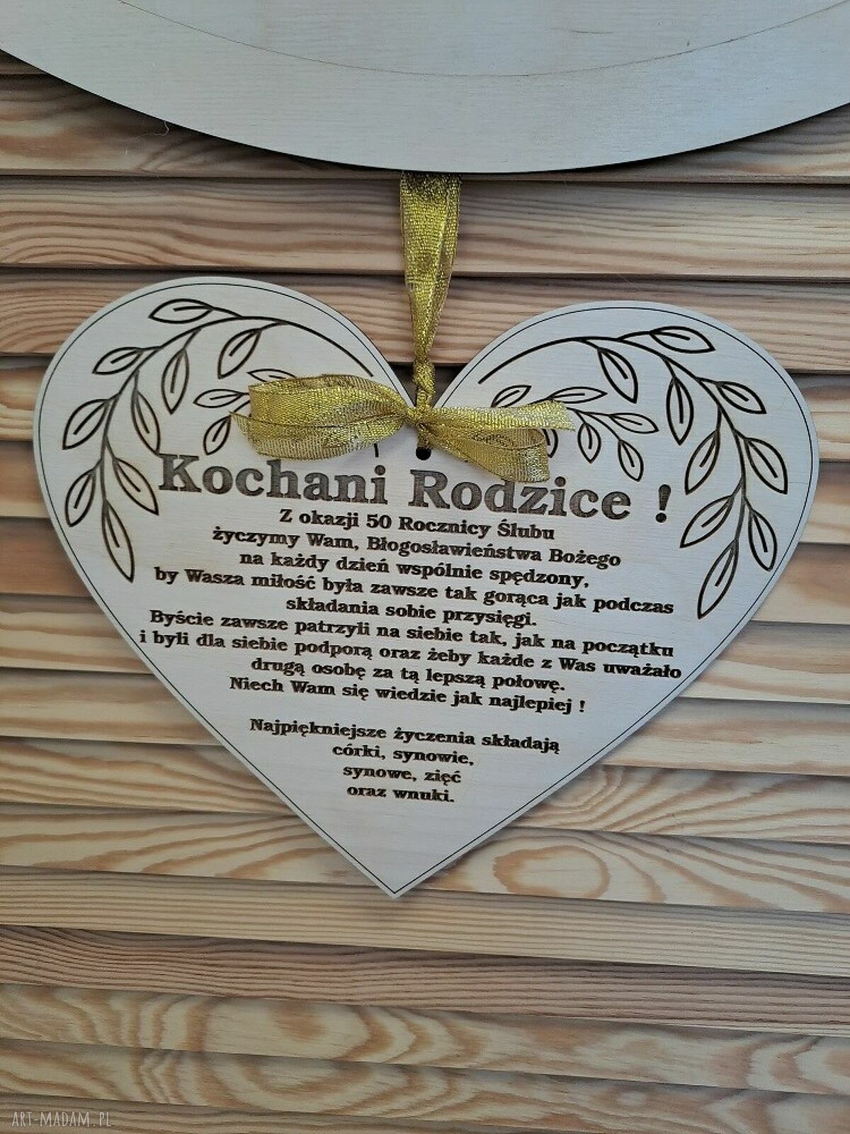 Drzewo genealogiczne - prezent na rocznicę ślubu (ok. 50 cm), personalizowane