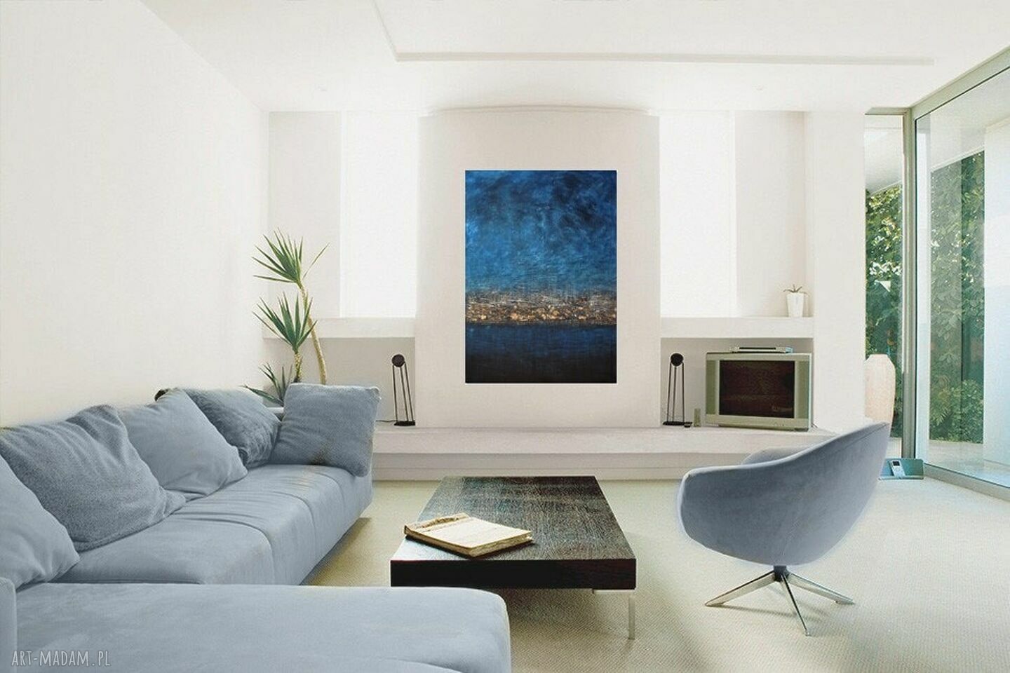 Dark skies 2 - ręcznie malowana abstrakcja 100x150 cm