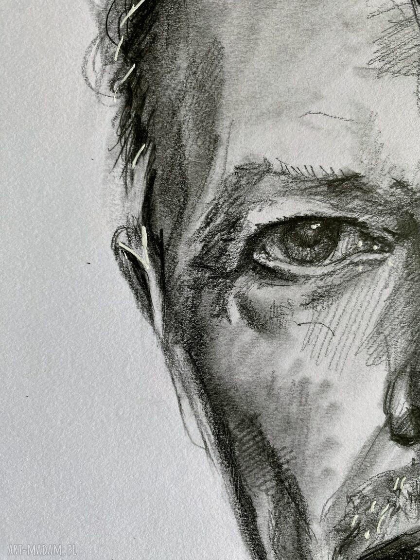 David Bowie - Ikony A3: ręcznie rysowany portret ołówkiem