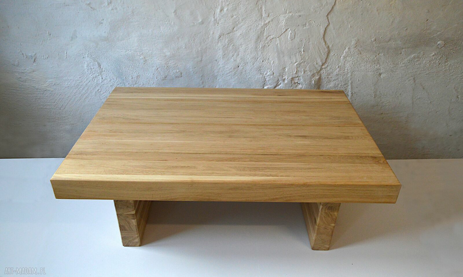 Dębowy stolik kawowy w stylu loft - ręcznie robiony z dębu, 112x76 cm