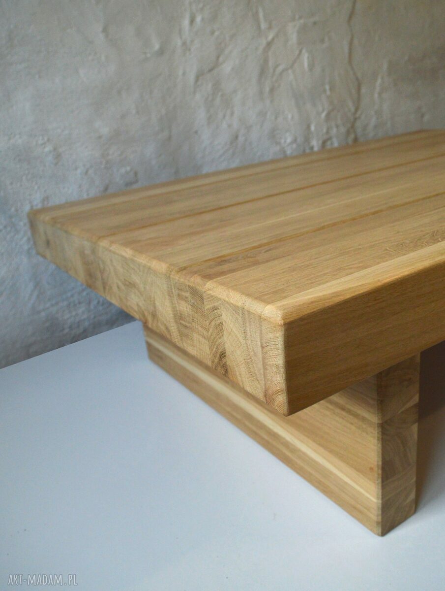 Dębowy stolik kawowy w stylu loft - ręcznie robiony z dębu, 112x76 cm